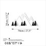 Wallity Mountain - v2 Escultura de pared en blanco y negro